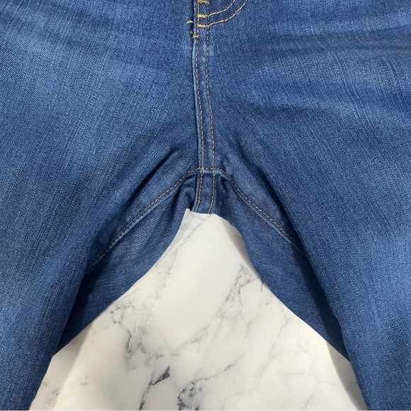 Judy Blue Flare Jeans High Rise Raw Hem Medium Wash Size 28 - Picture 8 of 12